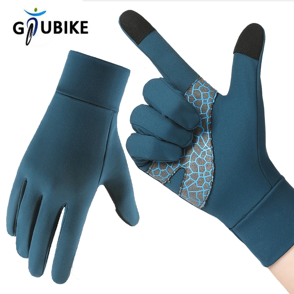 GTUBIKE Winter Gloves Men Cycling Bike Women Thermal Fleece Cold Wind Waterproof Touch Screen Bicycle Warm Outdoor Running