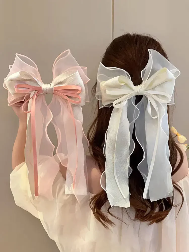 Elegante große Haarspangen mit Spitze und Schleifenband für Frauen und Mädchen, Valentinstag- und Hochzeitsaccessoires – Detail 13