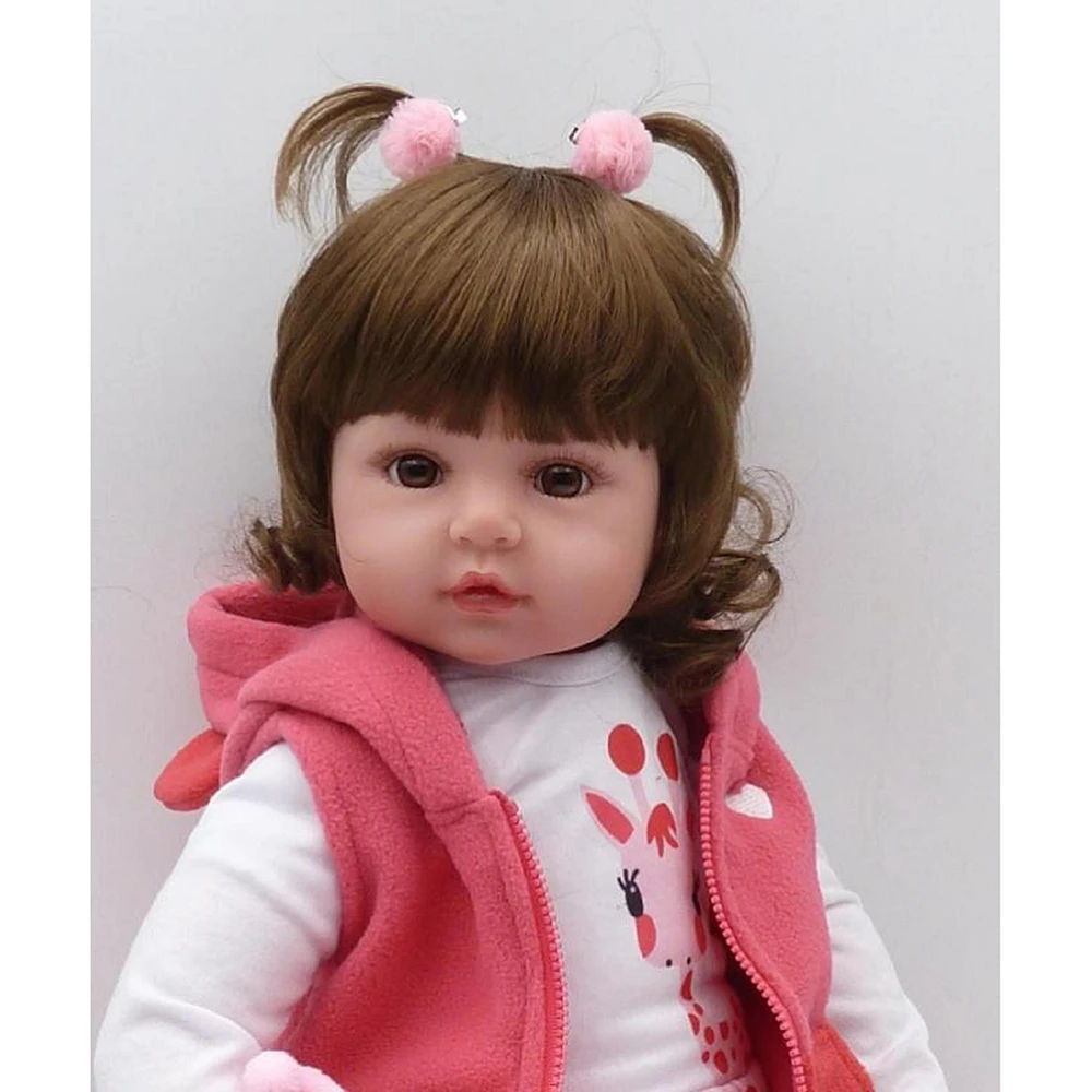 (48 cm bambola rinata) bambole di simulazione in vinile pieno carino vestire gioco giocattoli lavabili che accompagna i bambini per i regali di Natale