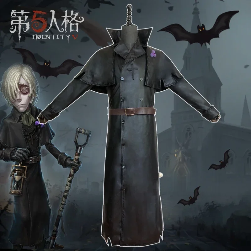 Game Identity V Cosplay Costumes Survivor Grave Keeper Andrew Kreiss Cosplay Costume Original Skin Black Uniforms Costume Suits