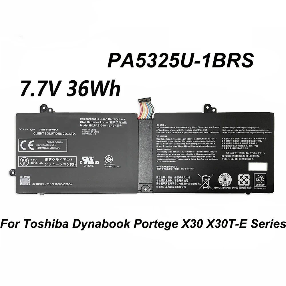 PA5325U-1BRS PA5325U 7.7V 36Wh Laptop Battery For Toshiba Portege X30 X30-T-E X30T-E-10Q X30T-E-1DP Port g X30T-E-113 Series