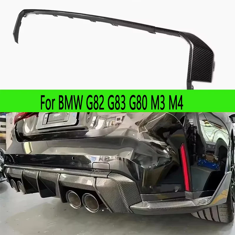 For BMW M3 G80 M4 G82 G83 2021+ Dry carbon fiber rear bumper trim strip rear lip trim strip modified upgraded Auto parts