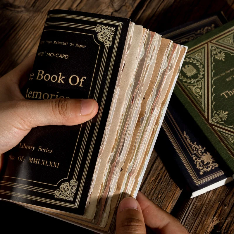 60 sztuk/partia podkładki Memo materiał papierowy poddasze biblioteka śmieci dziennik papier do scrapbookingu karty dekoracja tła papierowe artykuły papiernicze
