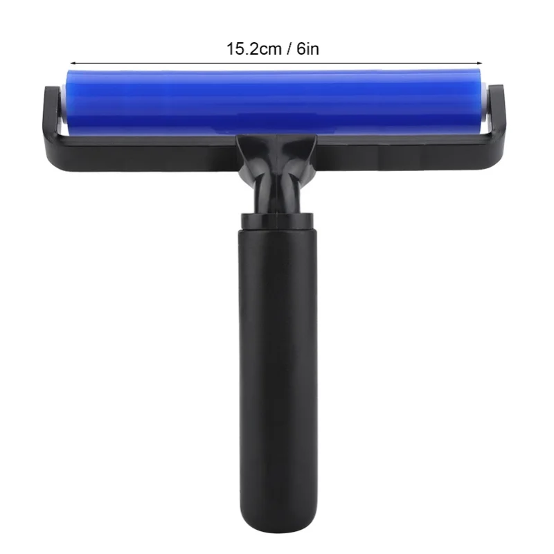 Alat Pembersih Anti Statis Rol Penghilang Debu Rol Film Layar Rol Silikon untuk Rumah Tangga 15.2Cm/6 Inci