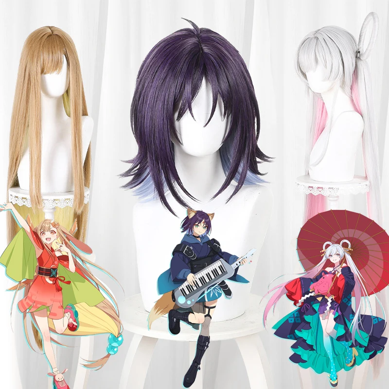 ¡Chou Kaguya Hime Cosplay peluca Anime princesa cósmica Kaguya! Yachiyo Runami Iroha Sakayori, accesorios para disfraz de pelo para mujer, peluca, gorro gratis