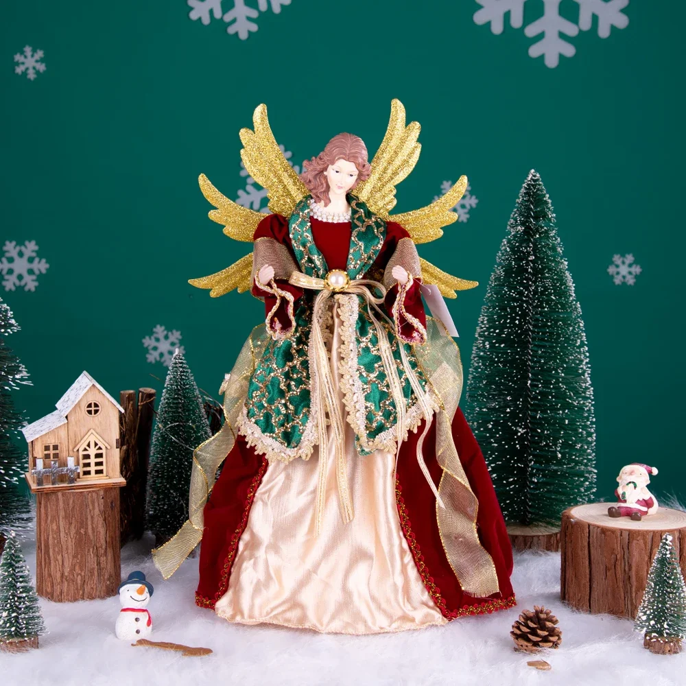 Angel Doll Toy Statue Christmas Decoration Crafts with Wings Home Holiday Decoration Navidad New Year Gift Christmas Tree Santa