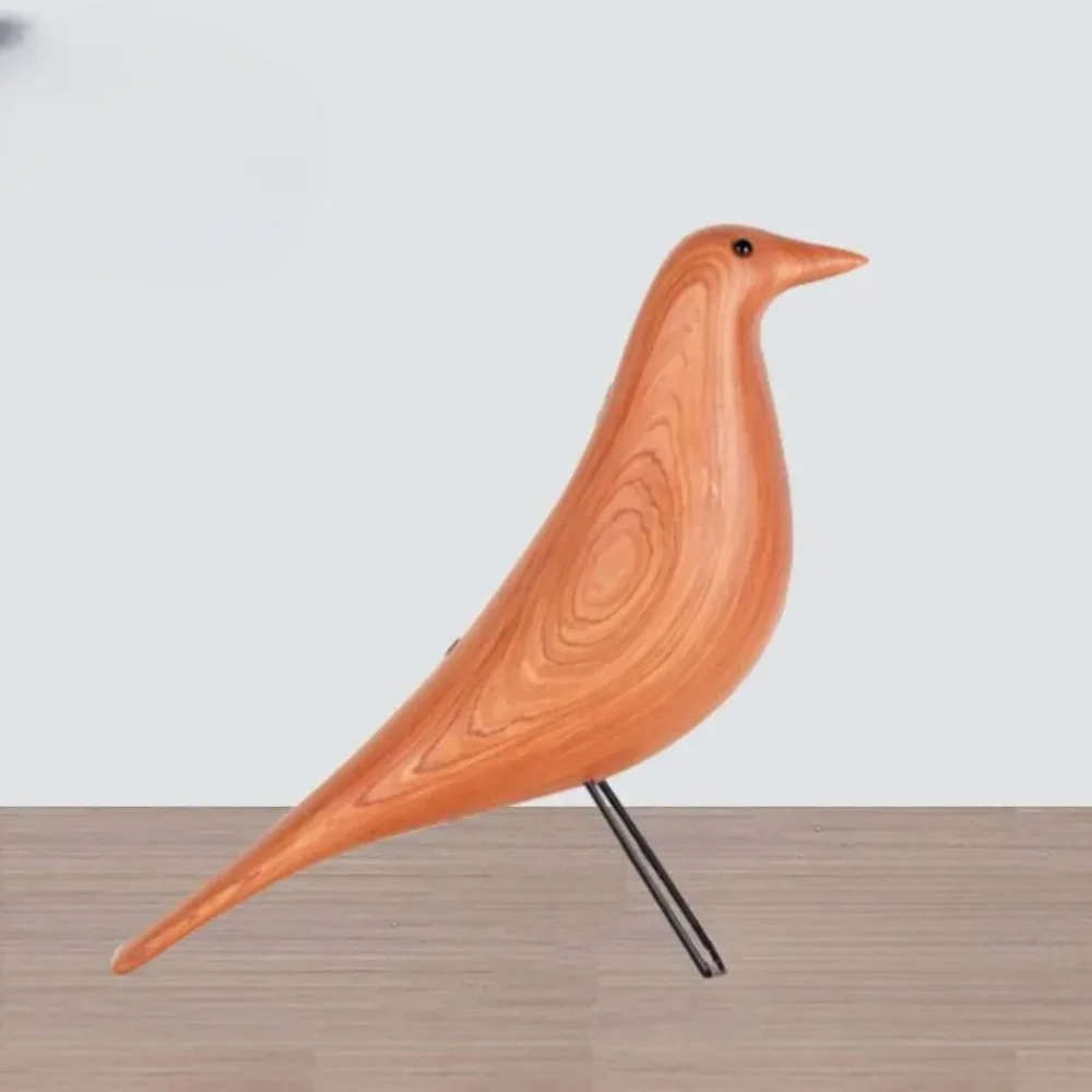 Nordic Beech Bird Wood Pigeon Ornaments Aesthetic Sculptures Design Decoration Solid Bedroom Supplies Gift Table Accessories