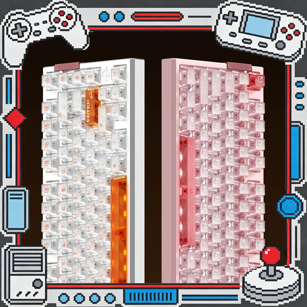 WEIKAV EG75 Wired Keyboard Double-Drive Lighting Synchronization Gaming Keyboard GASKET Structure 0.001RT Accuracy For Gifts