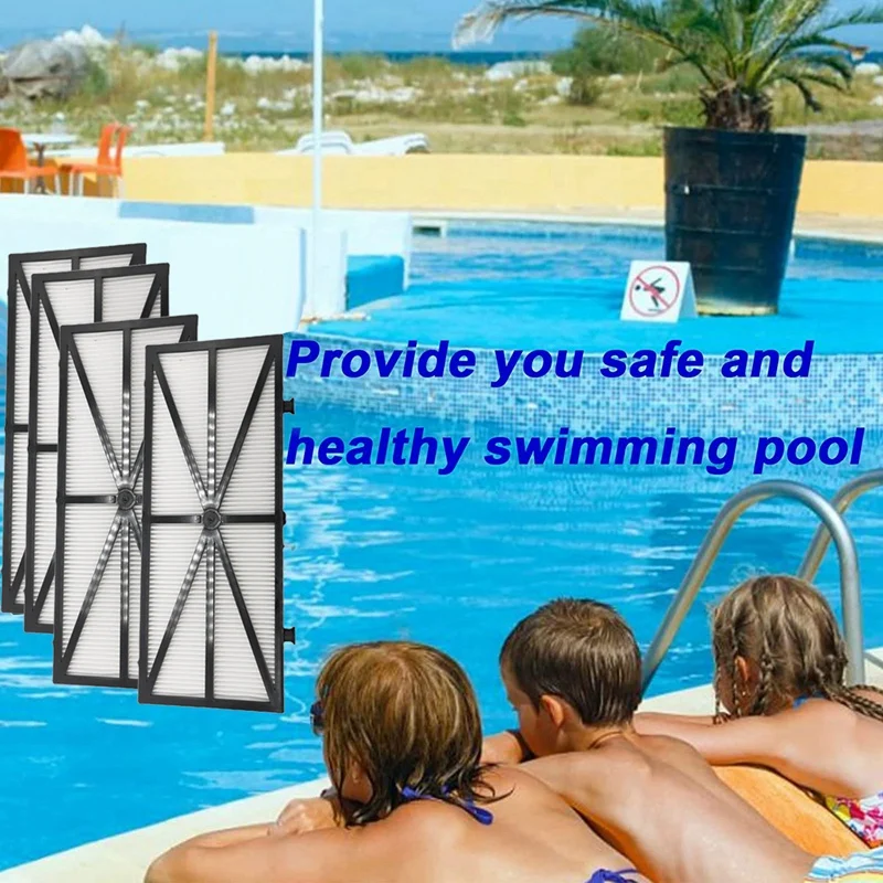 4 Pack Replacement Robotic Pool Cleaner Filter Cartridges 9991425-R4 for Dolphin Deluxe 4 Deluxe 5 Robotic Pool Cleaners