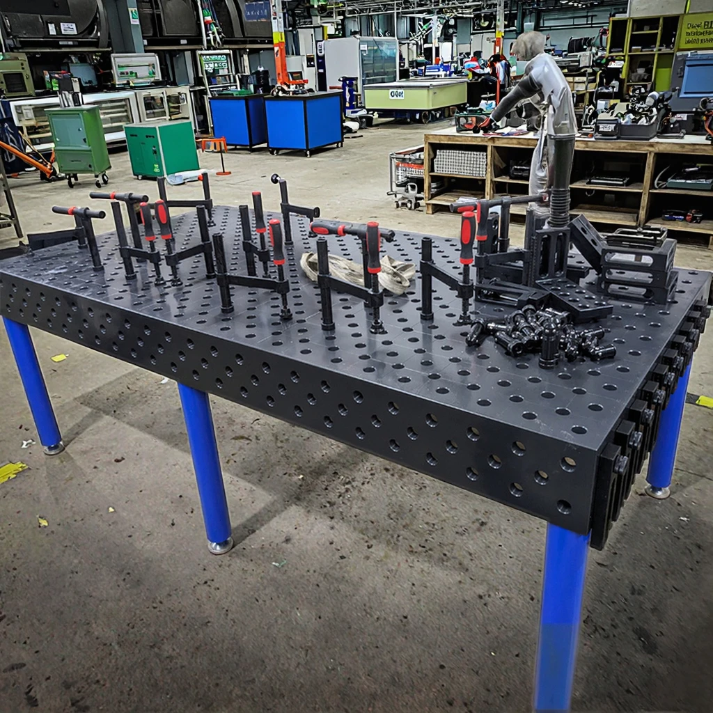 Welding Table Heavy Steel Modular Welding Workbench With Fixture Clamp