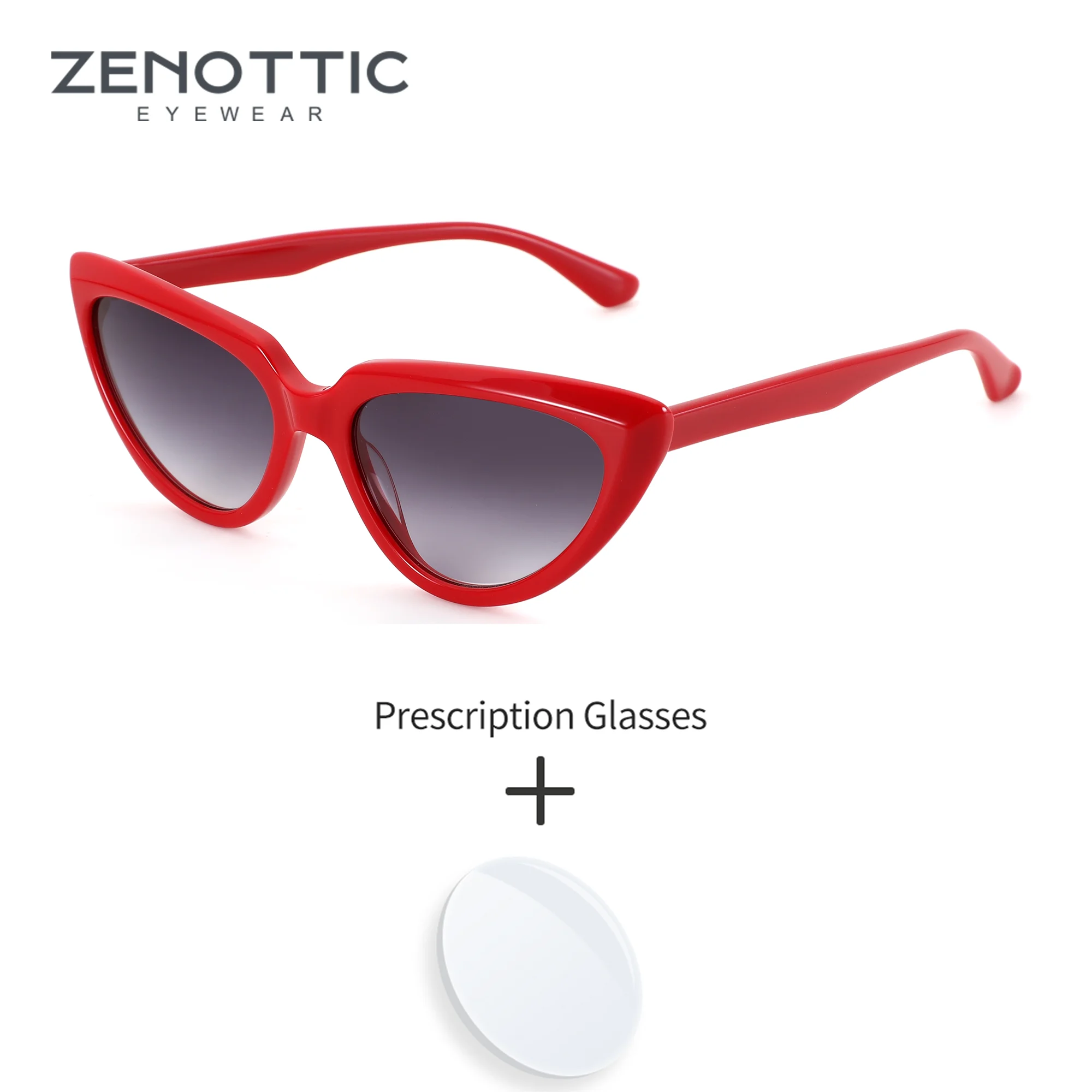 

ZENOTTIC M размер трендовые ацетатные поляризационные солнцезащитные очки UV400 по рецепту модные женские оптические солнцезащитные очки «кошачий глаз» на заказ