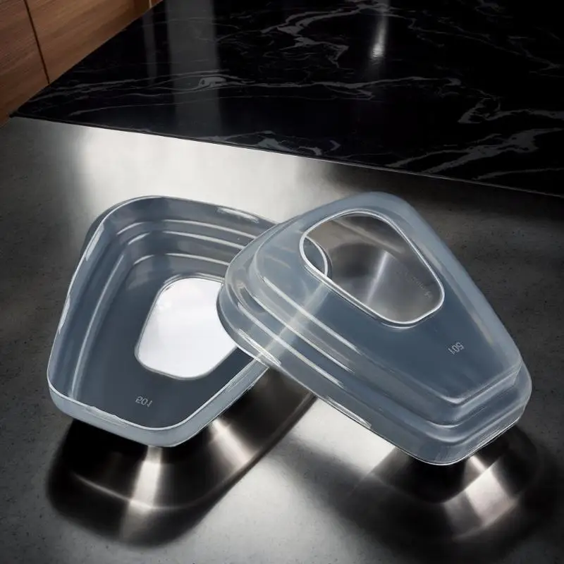 فلتر قناع الغاز المملوء بالقطن، غطاء شفاف، غلاف آمن، ملحق أساسي لحماية الجهاز التنفسي