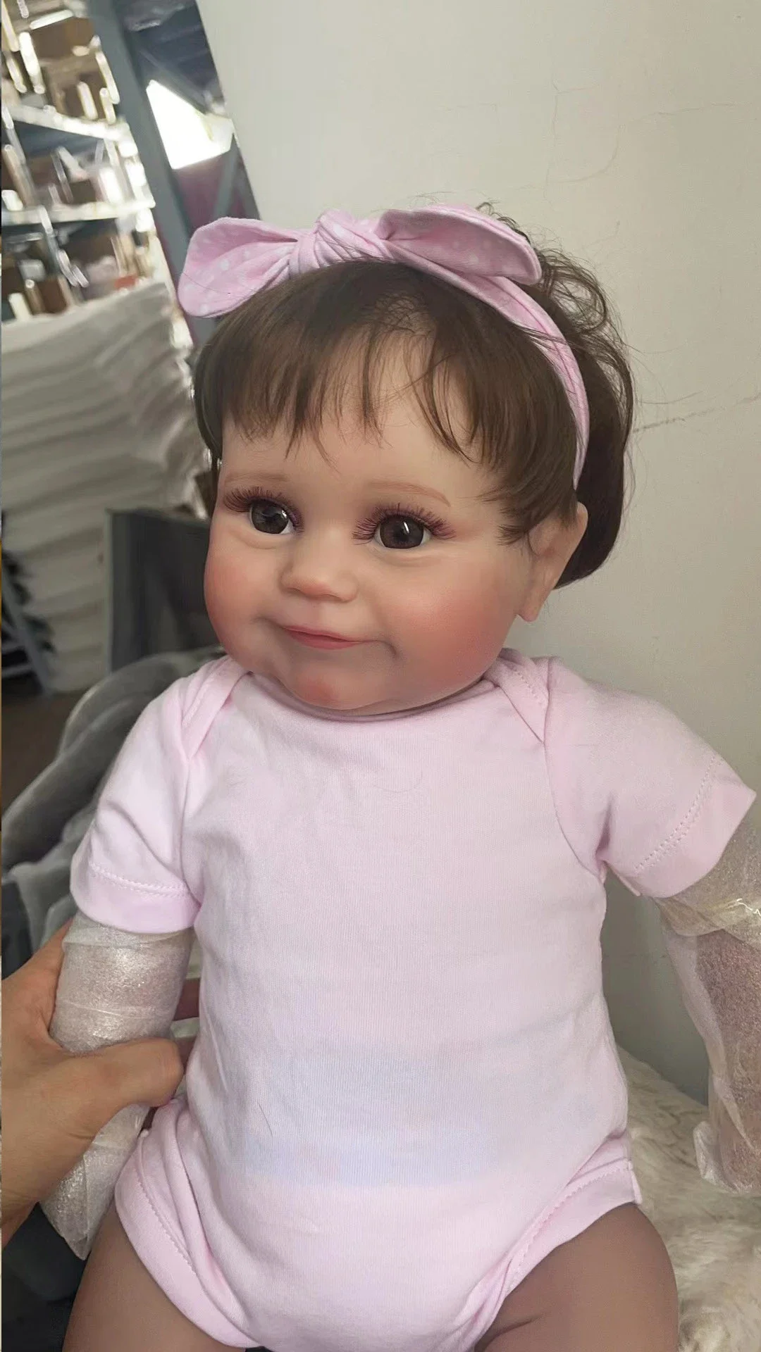 50CM Reborn Dolls Maddie Cloth Body with Rooted Hair Lifelike Visible Veins Skin Tone Reborn Baby Popular Collection Art Doll