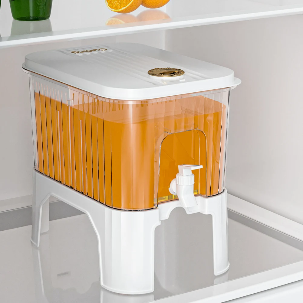 5L Water Pitcher with Faucet & Bracket Refrigerator Juice Pitcher Home Plastic Beverage Dispenser for Home Kitchen Camping Party