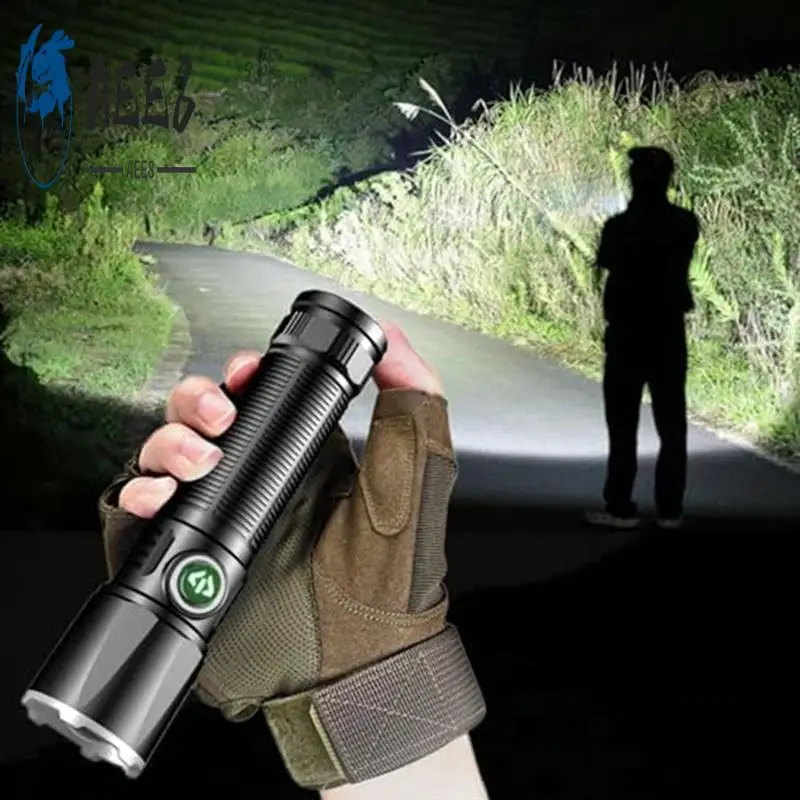 

AEE8-LED Flashlight, Zoomable Rechargeable Flashlight With 4 Modes, Powerful Handheld Flashlight