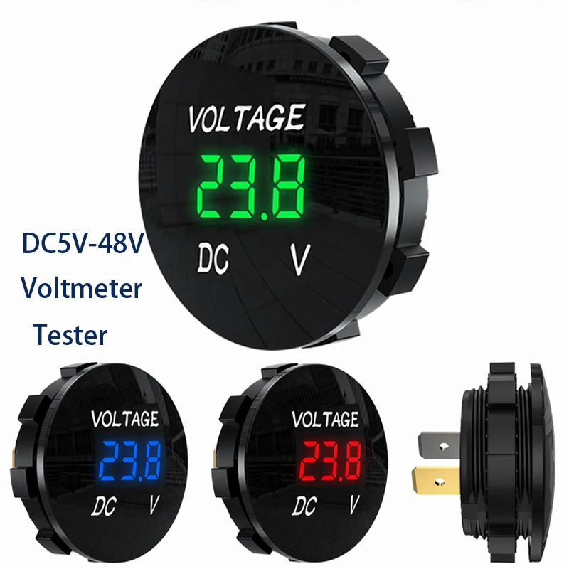 

Allsome 1pc Universal Digital Display Voltmeter Waterproof Voltage Meter LED for DC 12V-24V Motorcycle Auto Truck