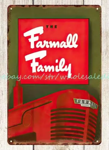 Farmall tractor International Harvester IHC metal tin sign plaque nostalgic