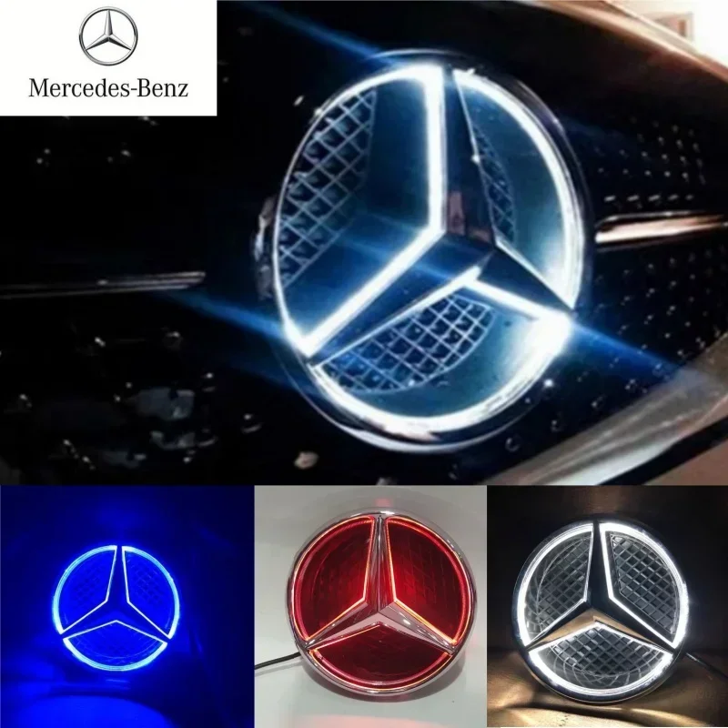 

Car Front Grilled Star Emblem LED Illuminated Logo White Blue Red Light for Mercedes Benz W213 E-Class 2016-2020 car accesorios