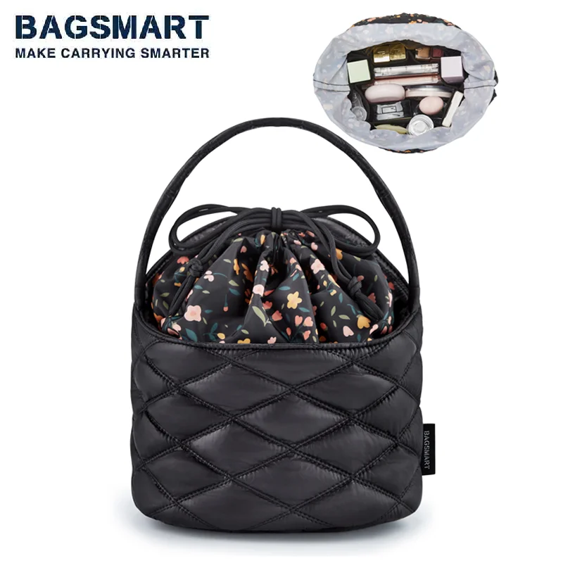 

BAGSMART Drawstring Cosmetic Bag Storage Makeup Bag Organizer Pouch Portable Waterproof Toiletry Beauty Case Handbags for Women