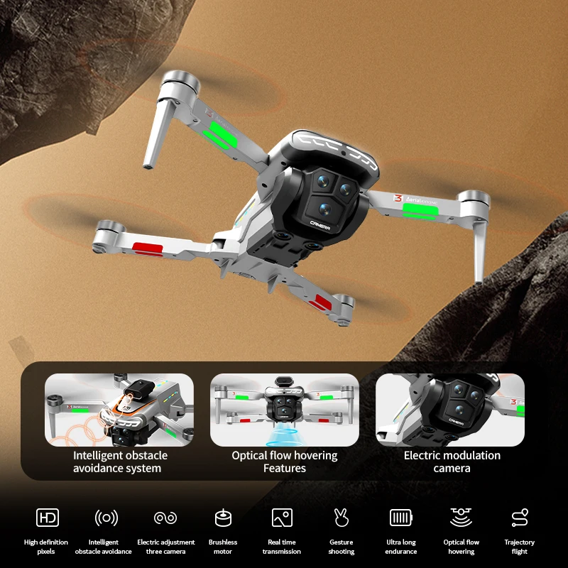 2025 New M3 Drones GPS 8K Professional HD 360° Dual Cameras 5G WIFI Brushless Motors Obstacle Avoidance Foldable Quadcopter Toys