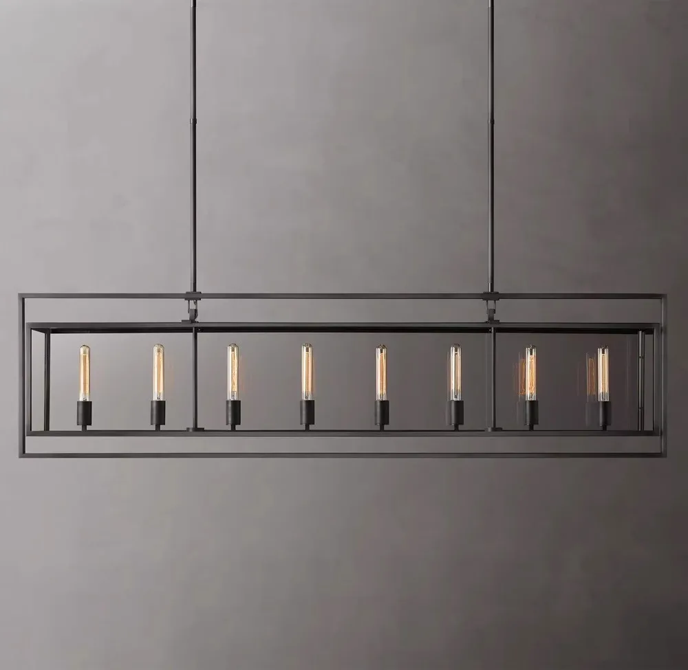 

Brass Black Chrome Vintage American E14 Chandelier Antique Bronze Hanging Lamps Pendant Light For Dinning Room Living Room