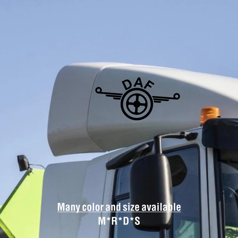 For DAF Lorry logo Decal Truck Cab Window Stickers Calligraphy Corner Vinyl Graphics