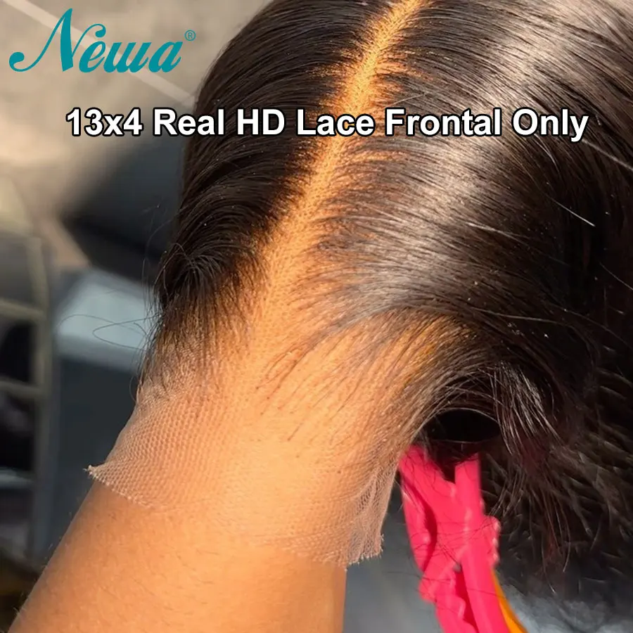 

Newa Hair 13x4 HD кружевная фронтальная невидимая HD кружевная расплавленная Кожа прямая 13x4 HD кружевная фронтальная только застежка из человеческих волос предварительно выщипанная