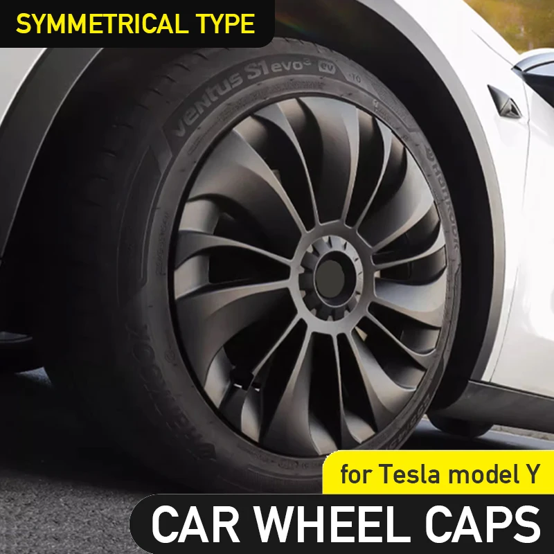 Caps On Wheels promozione 4 pezzi HubCap Performance accessori per automobili per Tesla Model Y Symmetric Style Hub Caps alta qualità