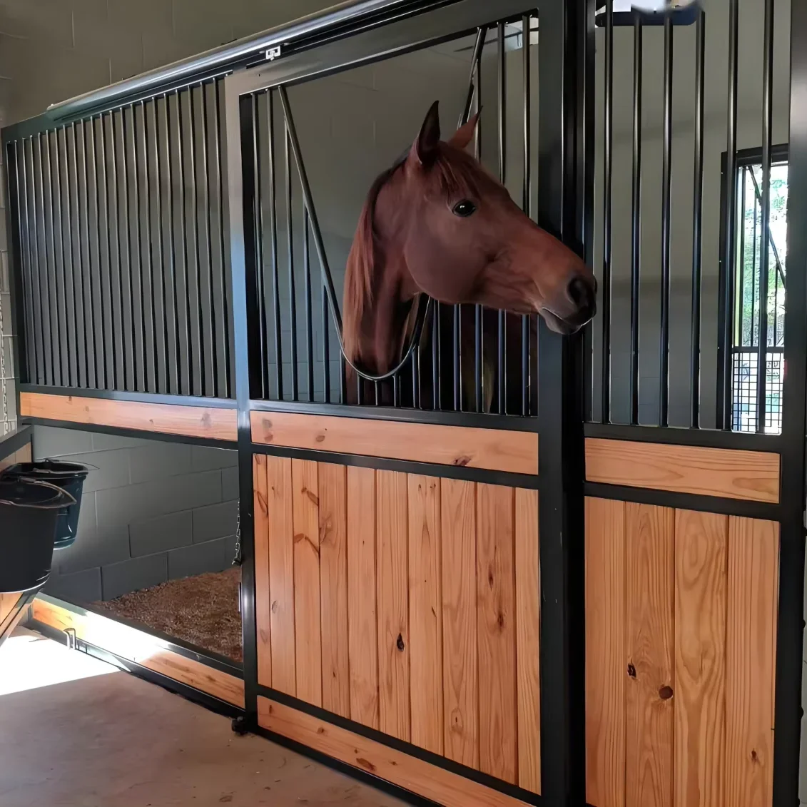 Lightweight indoor horse barn good quality top 3 sellers hot-dip galvanised steel Strong and durable horses stall european