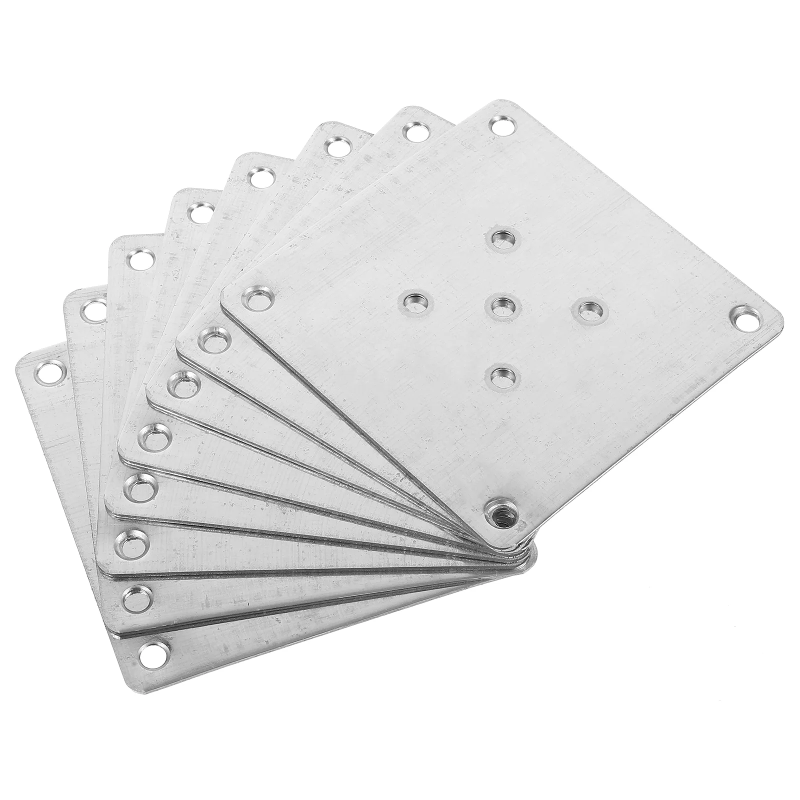 8 Pcs Thick Zinc Plated Furniture Fixing Plates Durable Sofa Leg Connectors Table Leg Brackets Furniture Leg Attachment Plates image 2