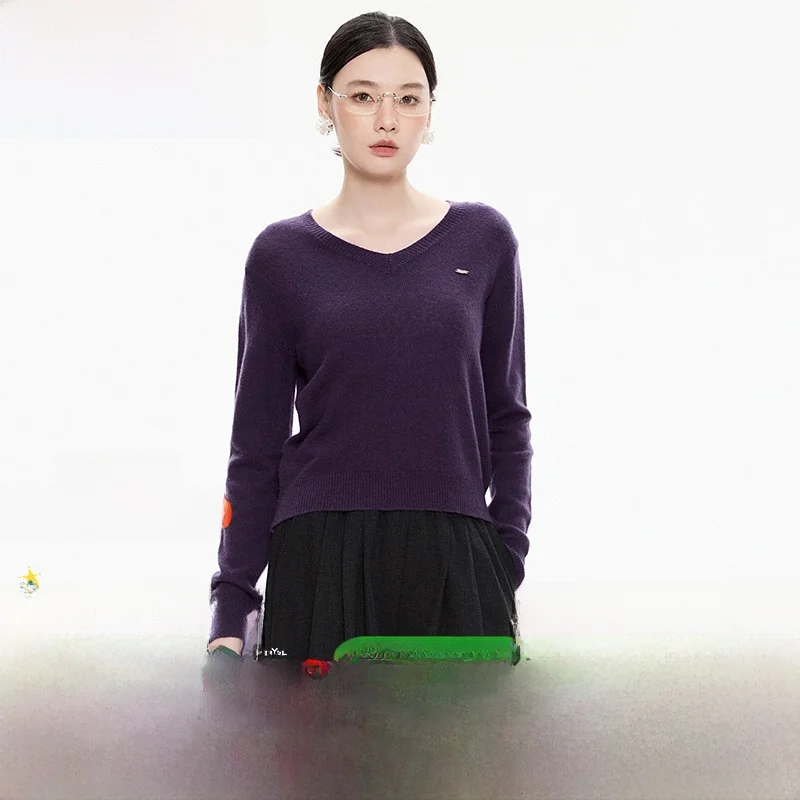 

9Mei Women's Long Sve Slim Fit Crew Ne Sweater Elastici Casual Sle V-Ne Color Winter 2025 Faion Trend