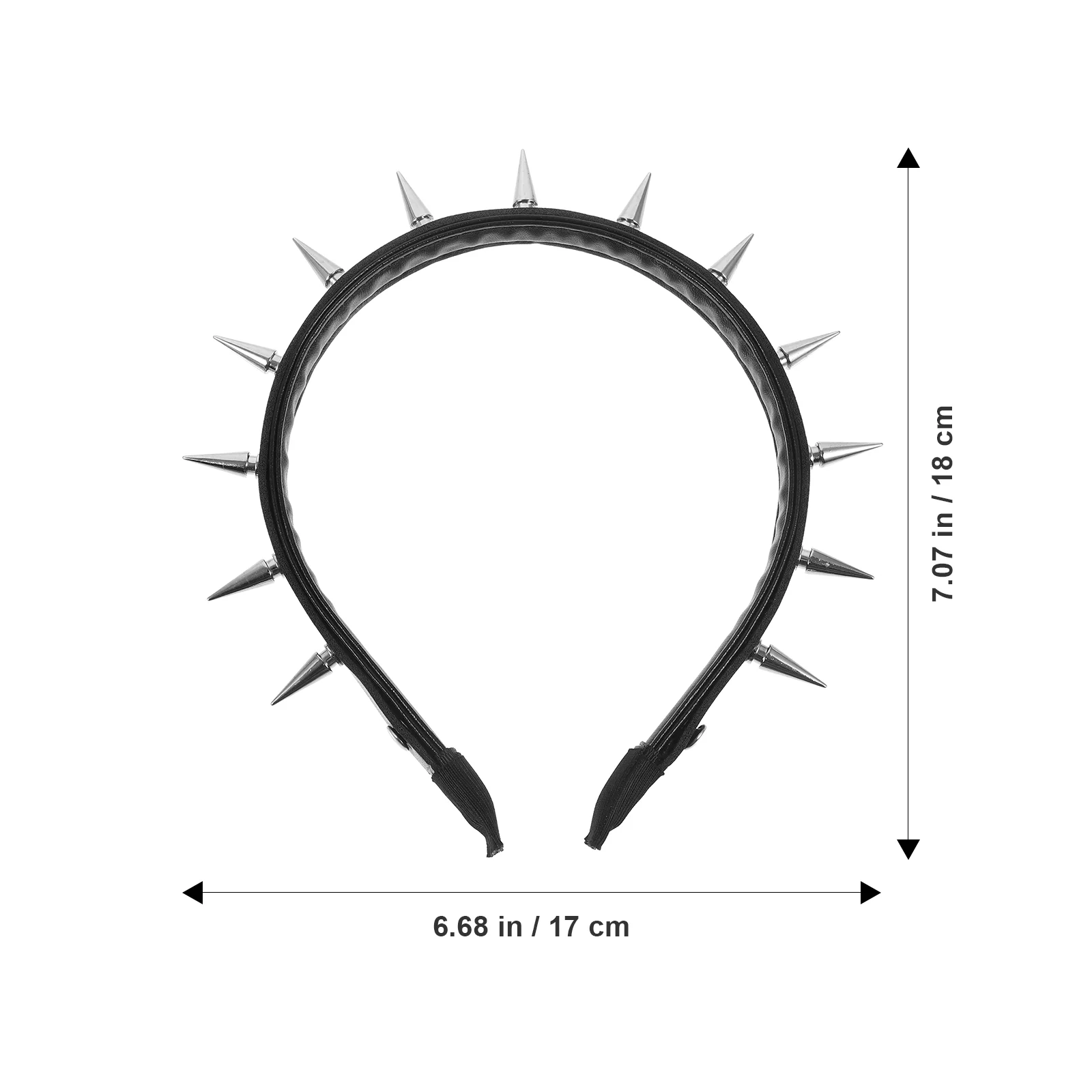 Punk Rivet Headband Men Apparel Vintage Fashion Headbands for Women Zinc Alloy Spiked Halloween Miss Costumes