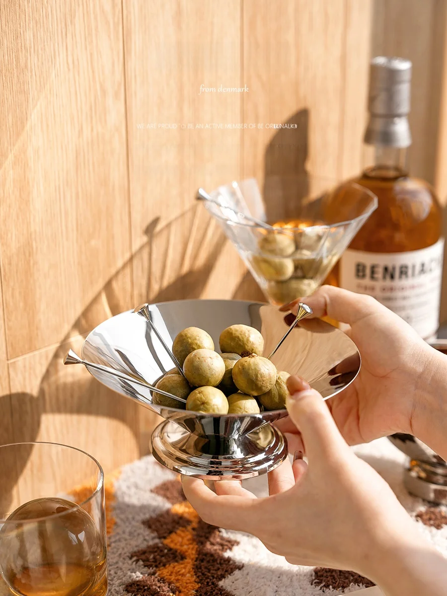 

Европейская креативная чаша из нержавеющей стали для фруктов, орехов и десертов, декоративная, класса люкс