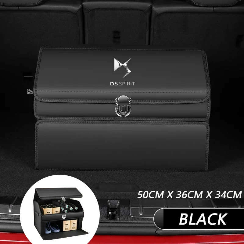 Car Trunk Organizer Box Multiuse Storage Bag Stowing Tidying Leather Foldable For DS SPIRIT DS3 DS4 DS4S DS5 5LS DS6 DS7 DS Car