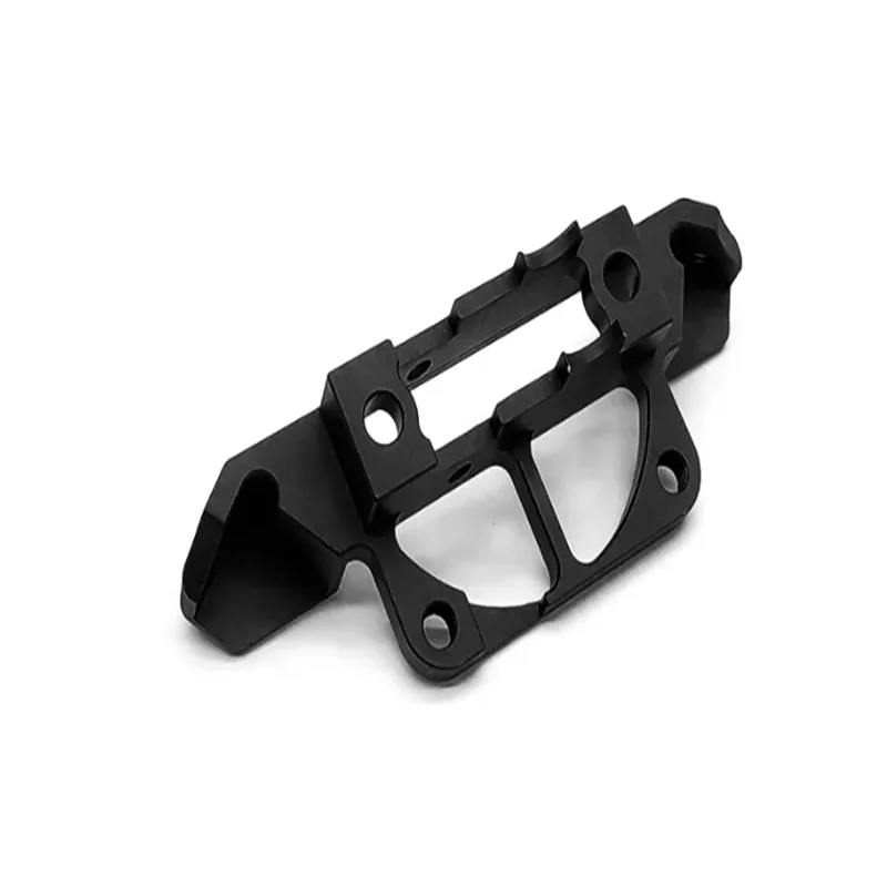 Black anodized aluminum alloy CNC precision machining machine bracket accessories Equipment connection support parts