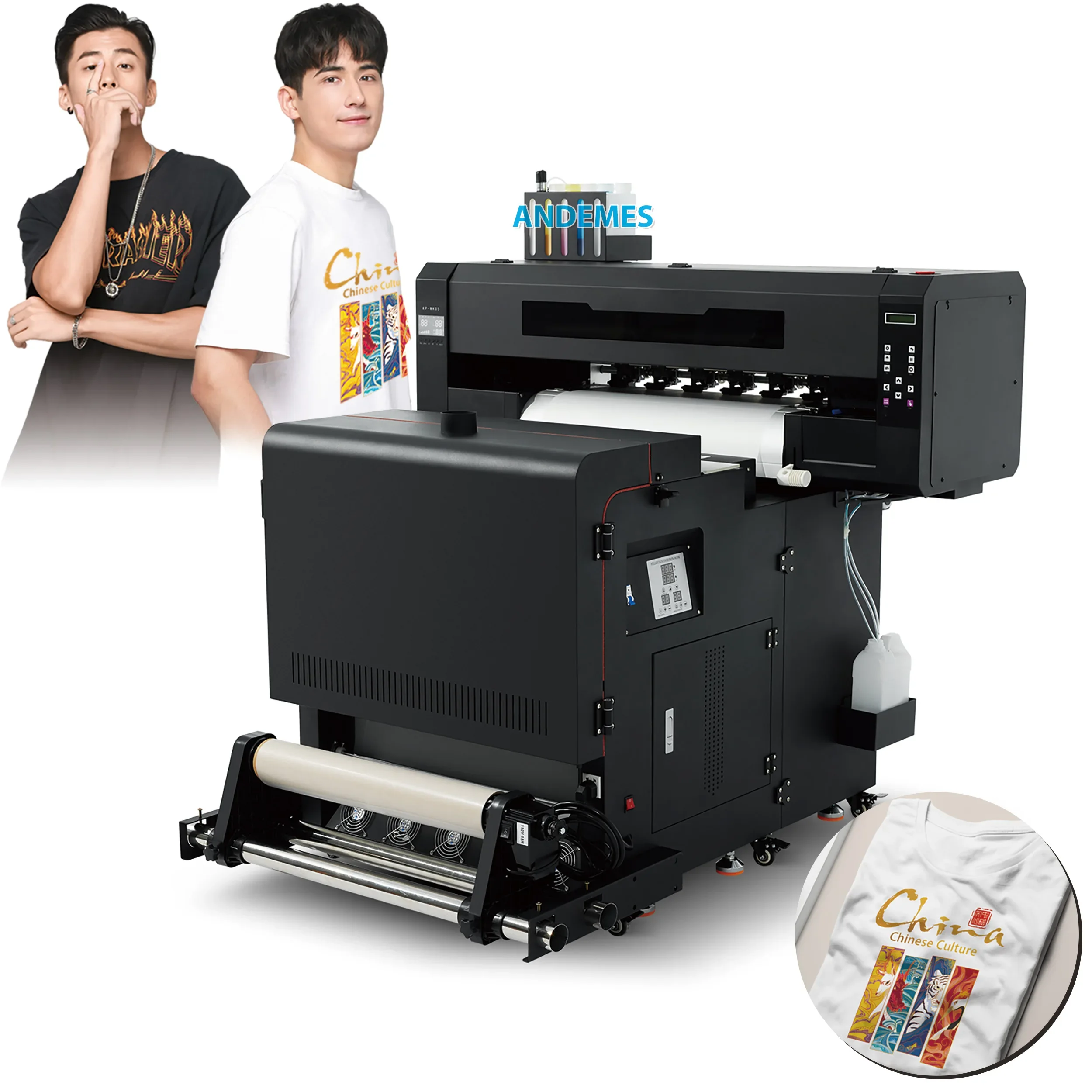 A1 24inch DTF Printer 60cm T Shirts Printing Machine All In One DTF Printer With Powder Shaker Oven