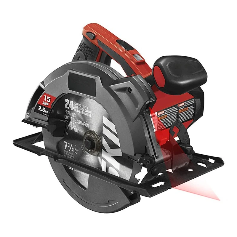 Amp 7-1/4 Inch Circular Saw with Single Beam Laser Guide - 5280-01