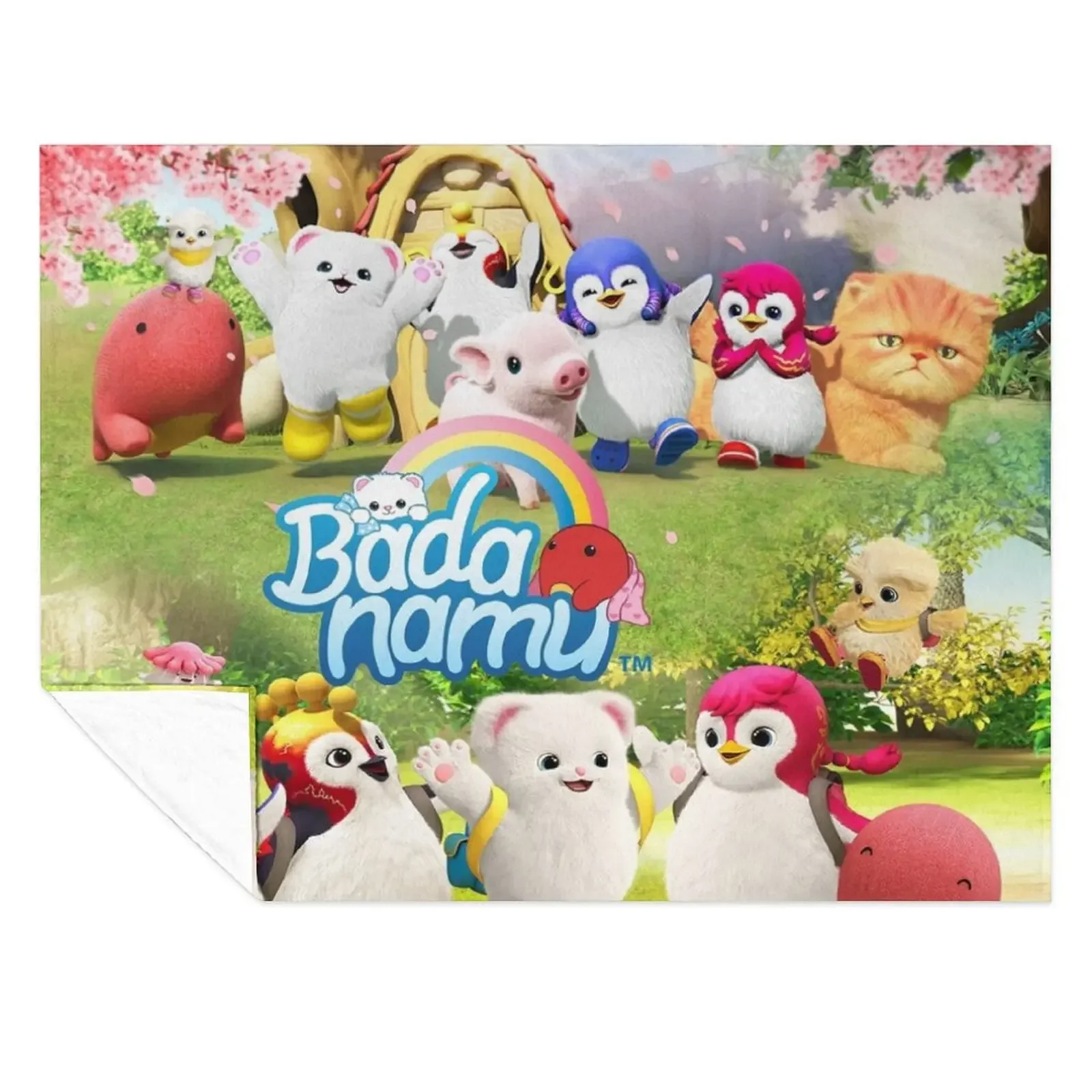 

Sixba character Cartoon Logo Throw Blanket Bed Fashionable Thins Retros For Baby Blankets