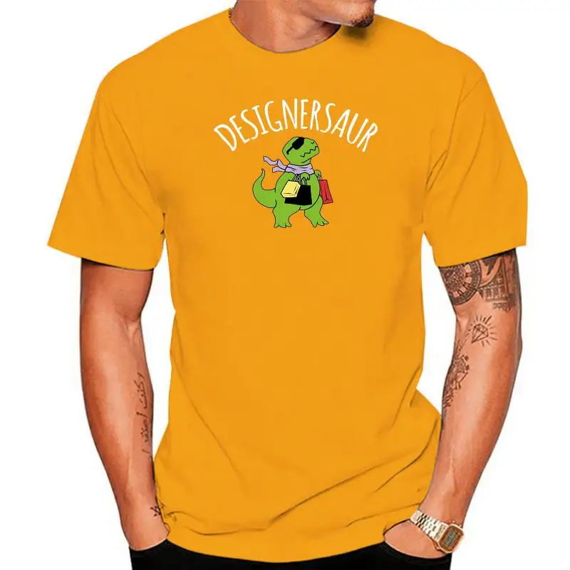 Designersaur Designer T-Rex Mens T-Shirt Tee Birthday Sassy Diva Glam Shopping Outdoor Wear Tee Shirt