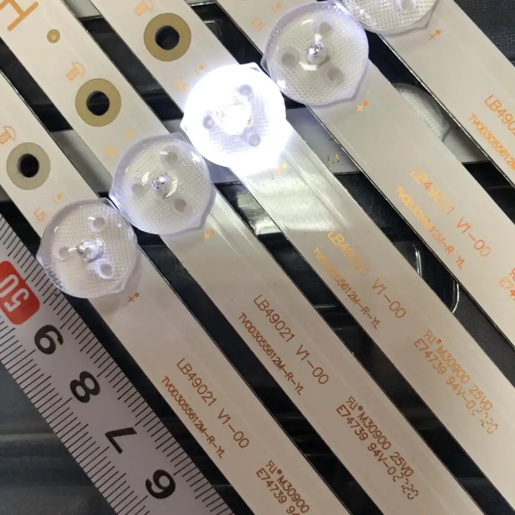 10piece/lot  LED backlight strip for 49PUS7503 49pus6162/12 LB49023 V1_00 V0_00 3A6560010EA0 3A6560000EA0  LB49021   100%NEW