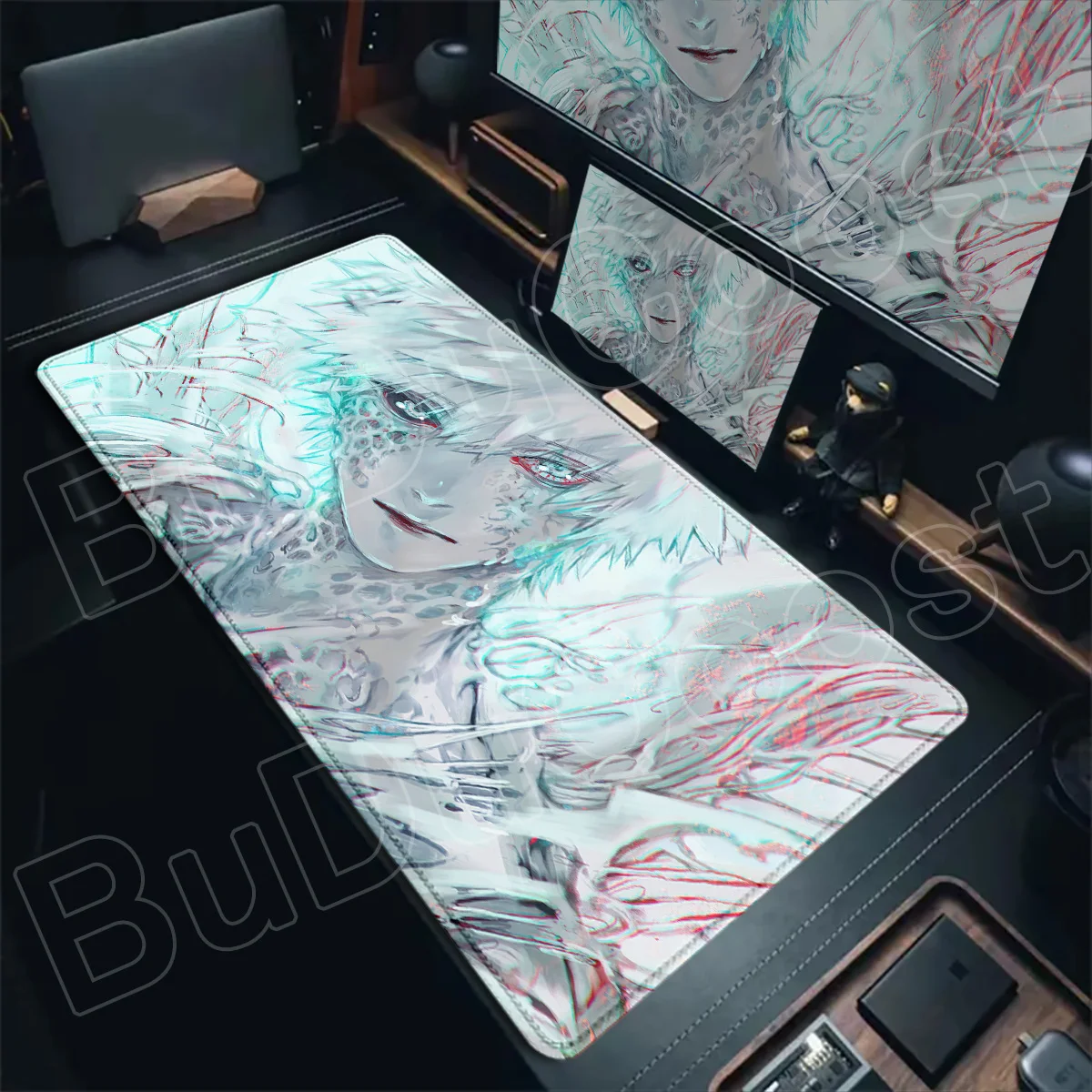 PC Gamer E-sport Keyboard Mats Large Anime Cells at Work! Mouse Pads Non-slip XXL Platelets Desktop