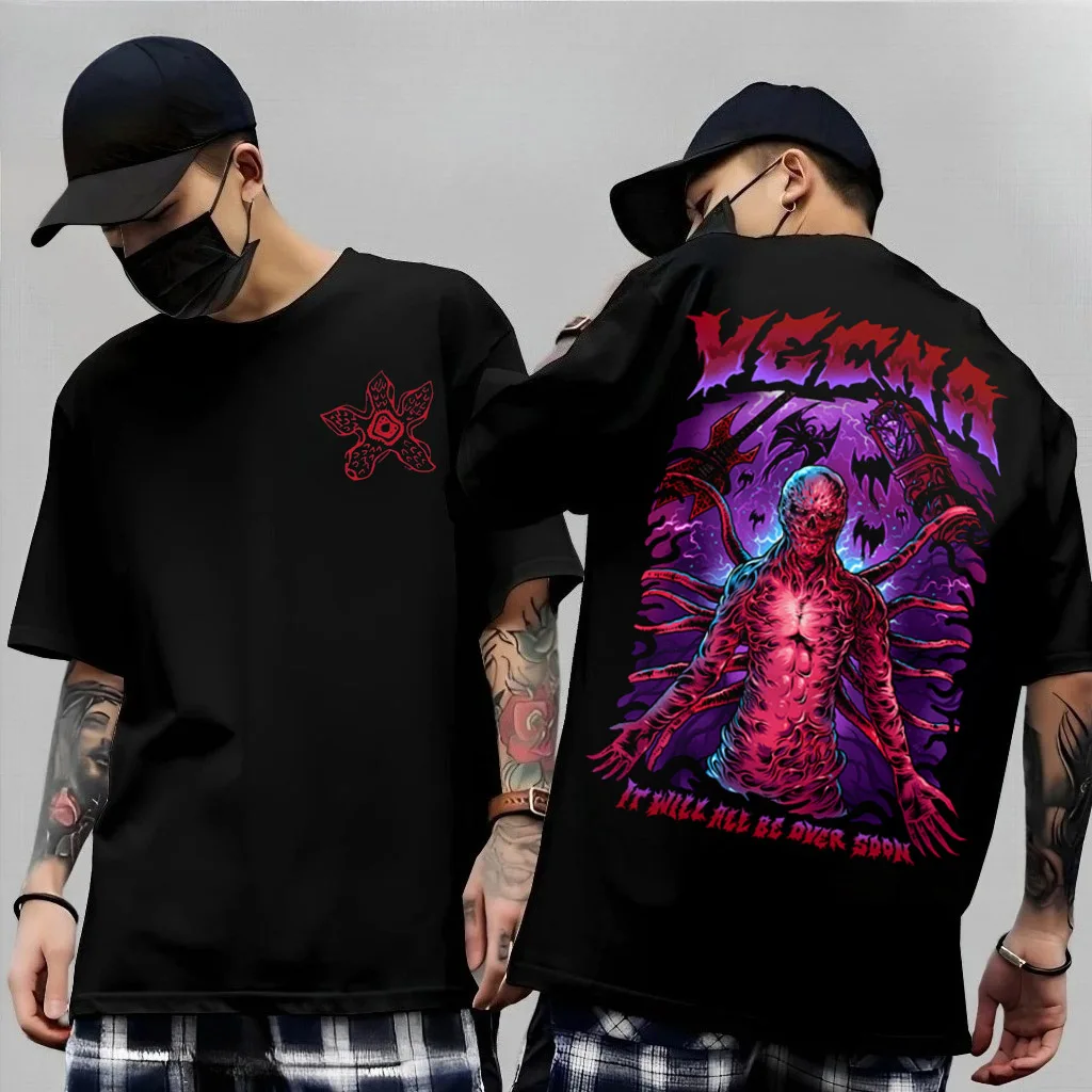

Terror Vecna Demogorgon T Shirt Men Women Cannibal Flower Monster Print Fashion High Street Parent-Child Cotton Streetwear Tops