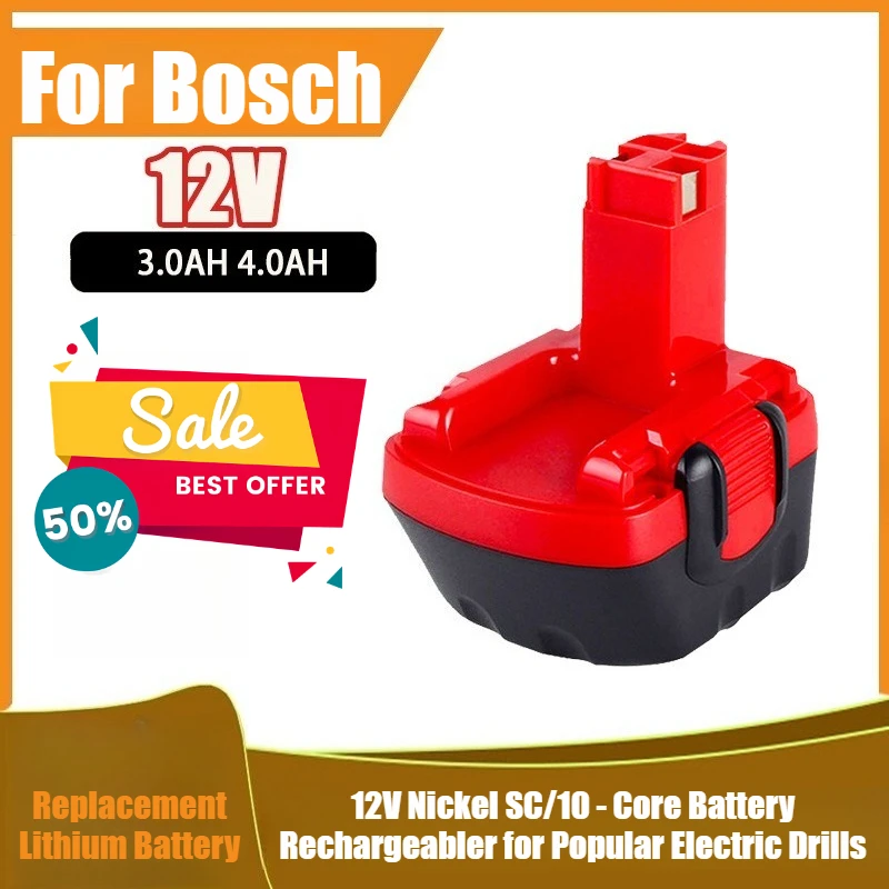 

For Bosch 12V Nickel SC/10 - Core Battery Rechargeabler for Popular Electric Drills