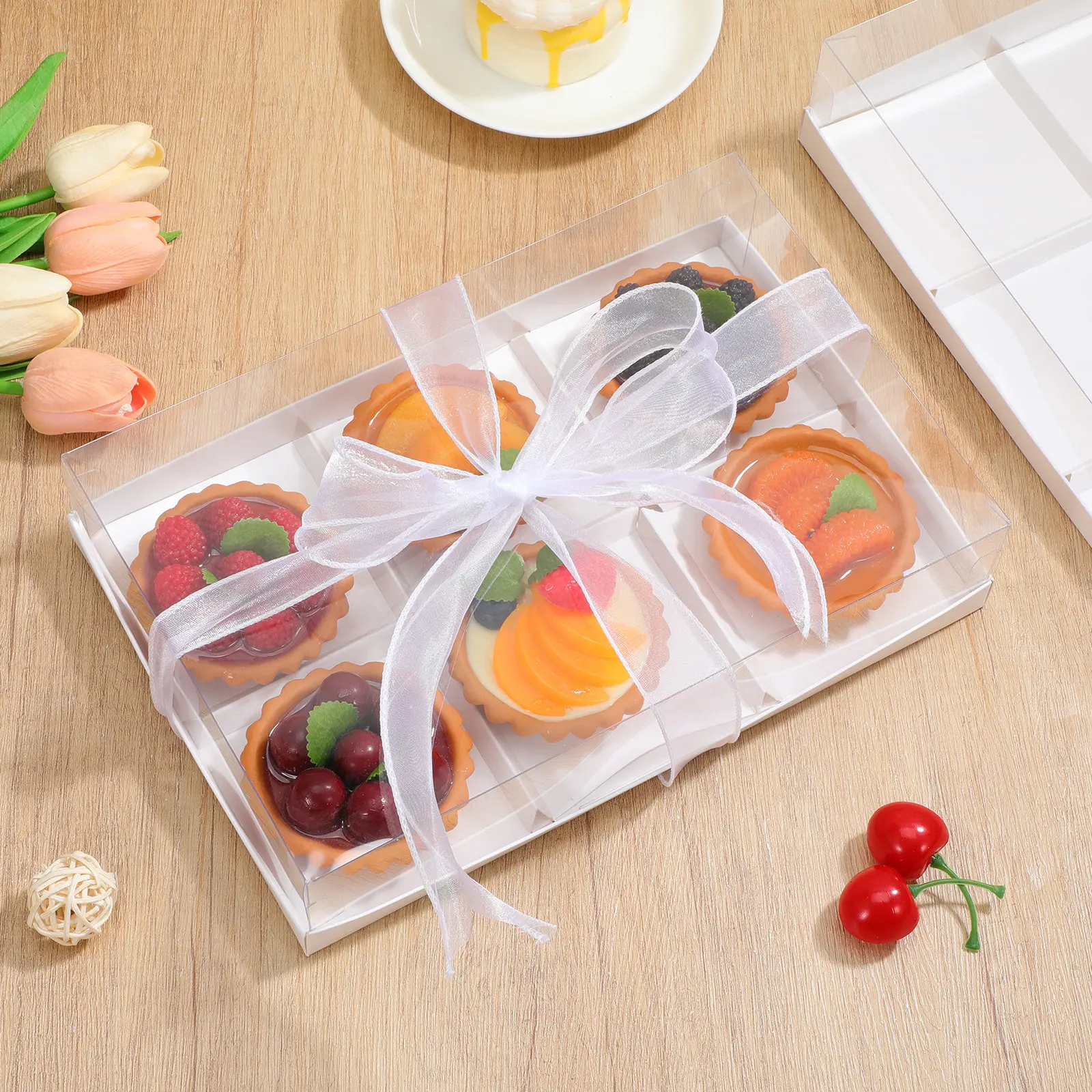 Clear Cupcake Boxes 5 Pack Bakery Carriers with Compartments for Donuts Chocolates Biscuits Party Gifts