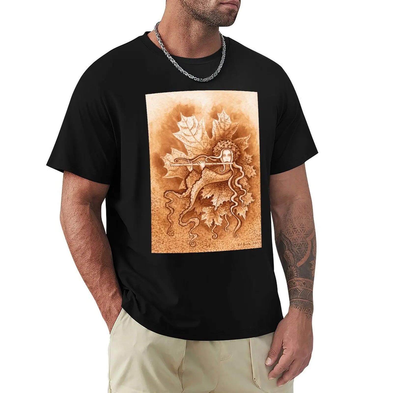 MAGIC FLUTE (Artist Eva Barro) T-Shirt t shirts for man cotton funny T-Shirt