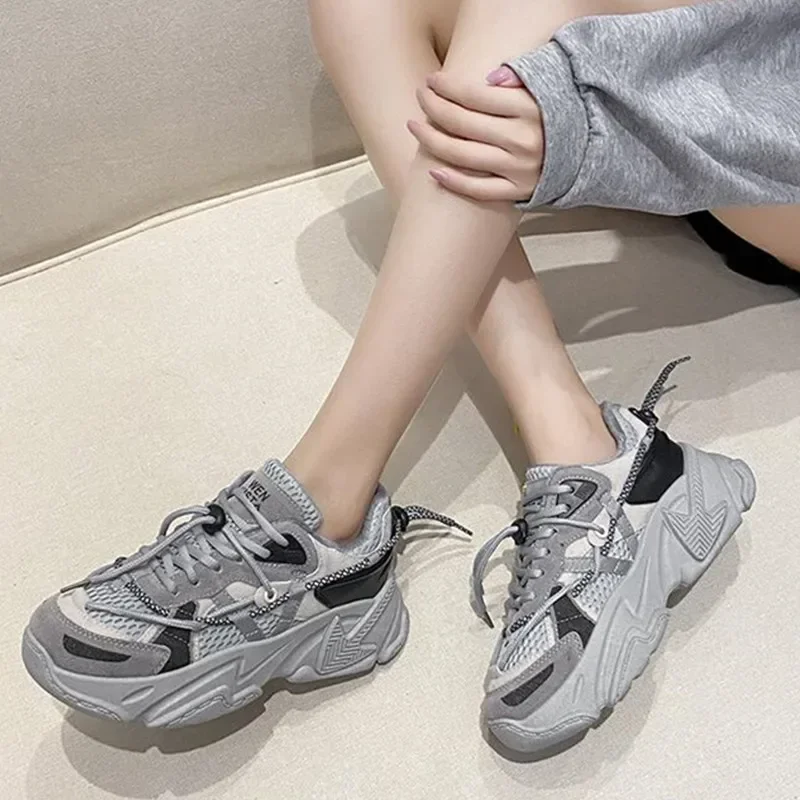 Luxury Women Shoes Fashion Sneakers Platform Shoes for Woman Lace-up Plus Size Zapatos De Mujer Tenis Unisex Casual Loafers