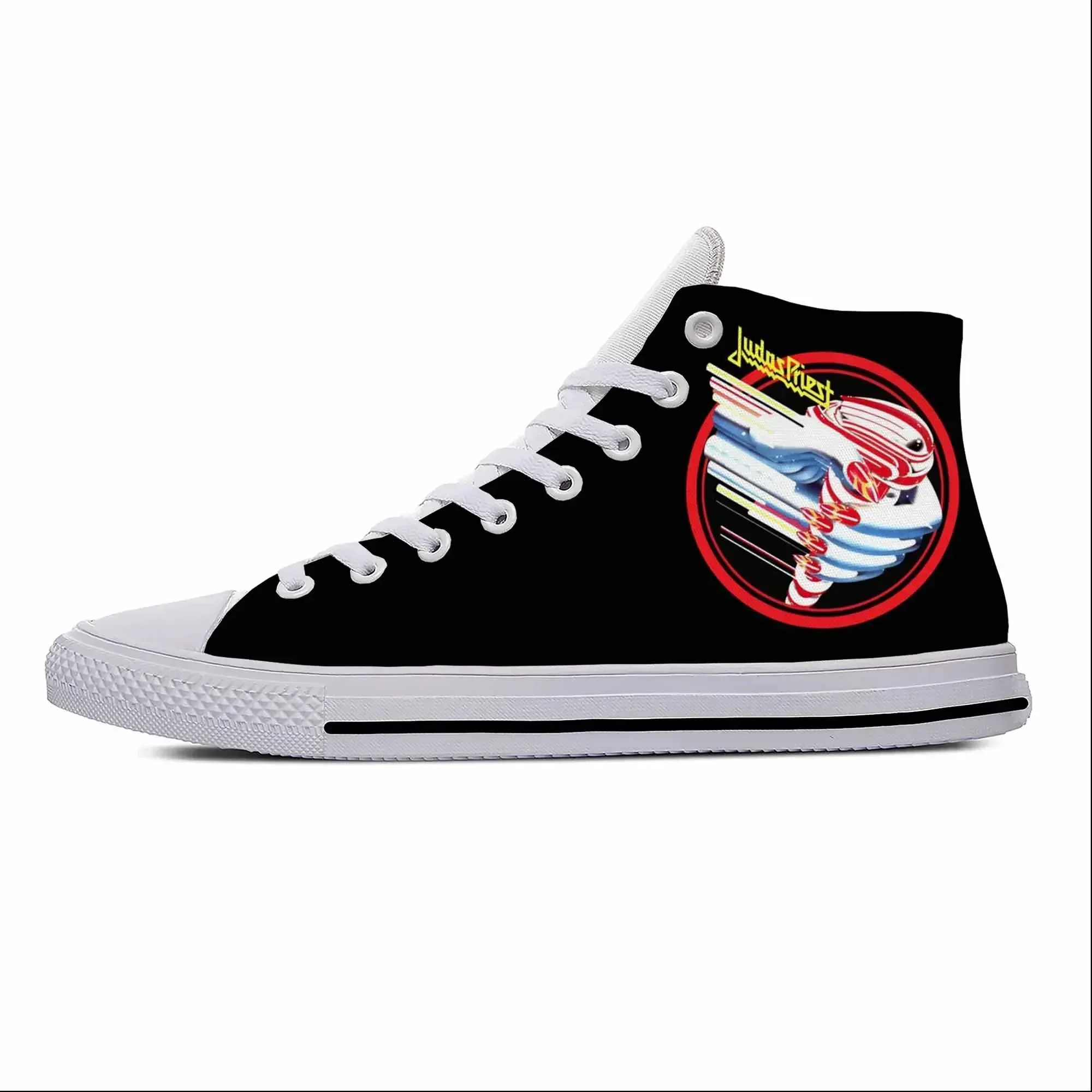 Priest Heavy Metal Rock Band Music Judas Fashion Casual Cloth Shoes High Top Lightweight Breathable 3D Print Men Women Sneakers view 5