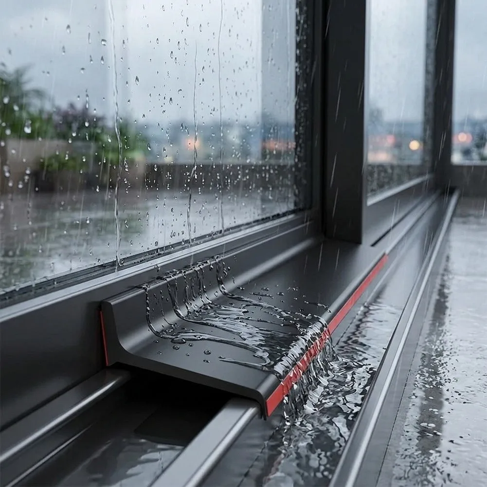 Waterproof Flexible Rubber Seal Strip for Home Window Door and Balcony Gaps 4.5cm Width 5m Roll Black or Transparent