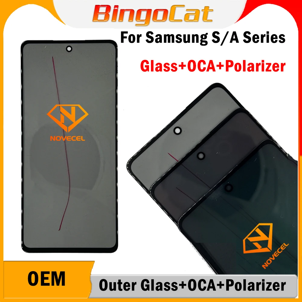 Novecel 5-częściowy ekran LCD z polaryzacją OCA do Samsung Galaxy S20fe S22 Plus A52 A33 A23 A22 A71 5G A11 A70 A40 A51 Panel dotykowy