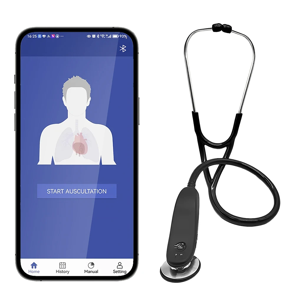 

Bluetooth Wireless Intelligent Digital Stethoscope use for Clinics Hospitals Homes